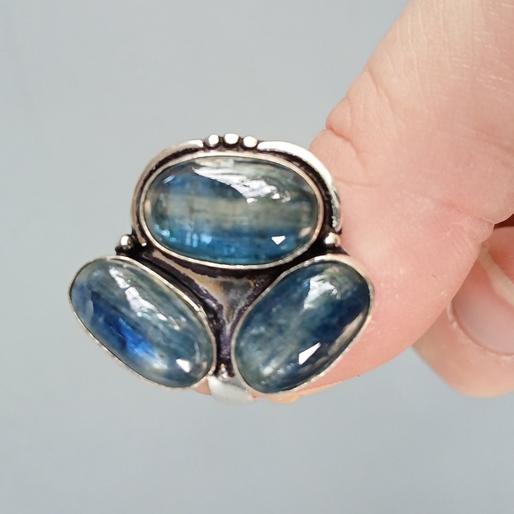New Multi Kyanite 925 Silver Ring. - Picture 3 of 16